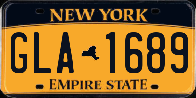 NY license plate GLA1689