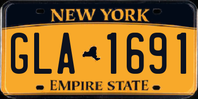 NY license plate GLA1691
