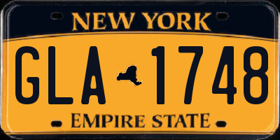 NY license plate GLA1748
