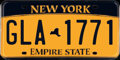 NY license plate GLA1771