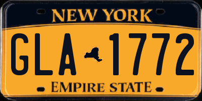NY license plate GLA1772