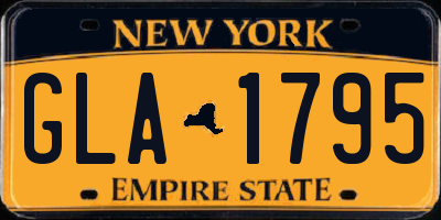 NY license plate GLA1795