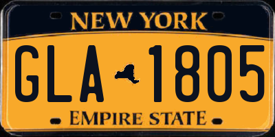 NY license plate GLA1805