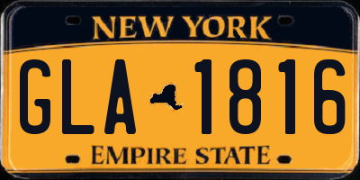 NY license plate GLA1816