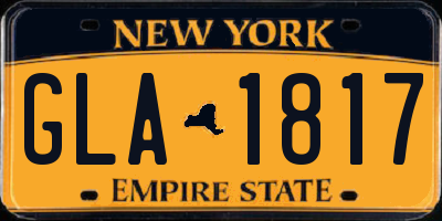 NY license plate GLA1817