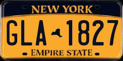NY license plate GLA1827
