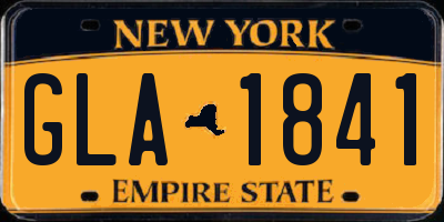 NY license plate GLA1841