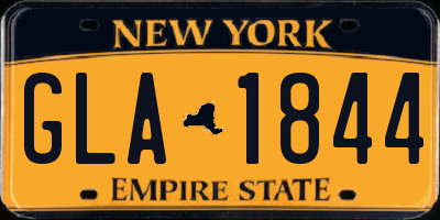 NY license plate GLA1844