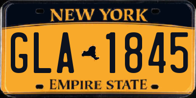 NY license plate GLA1845