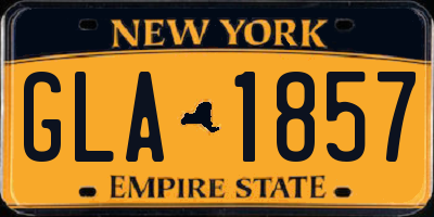 NY license plate GLA1857