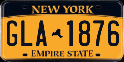 NY license plate GLA1876