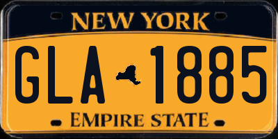 NY license plate GLA1885