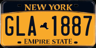 NY license plate GLA1887