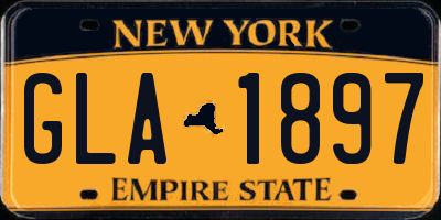 NY license plate GLA1897