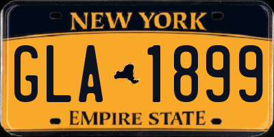 NY license plate GLA1899