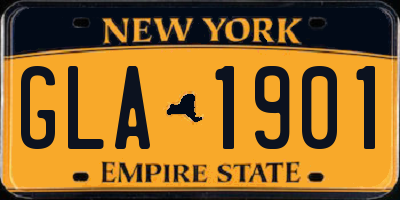 NY license plate GLA1901