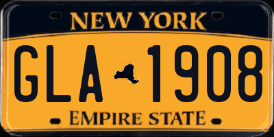 NY license plate GLA1908