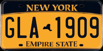 NY license plate GLA1909