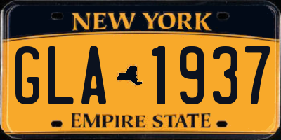 NY license plate GLA1937