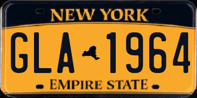 NY license plate GLA1964
