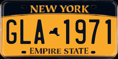 NY license plate GLA1971