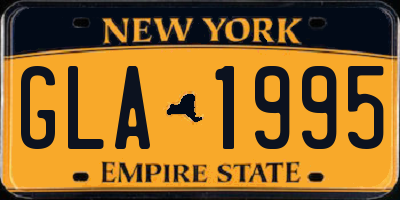 NY license plate GLA1995