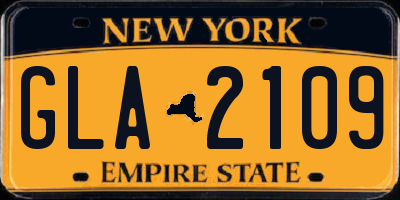 NY license plate GLA2109