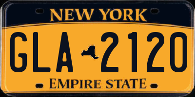 NY license plate GLA2120