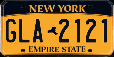NY license plate GLA2121