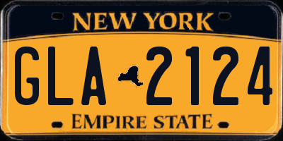 NY license plate GLA2124