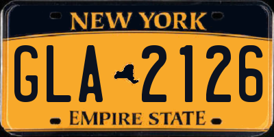 NY license plate GLA2126