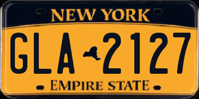 NY license plate GLA2127