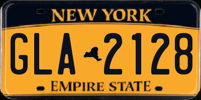 NY license plate GLA2128