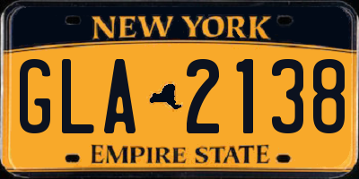 NY license plate GLA2138