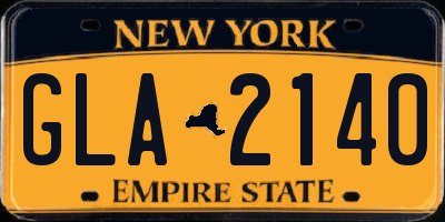 NY license plate GLA2140