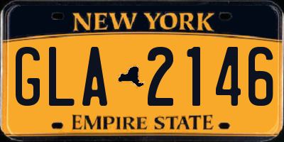 NY license plate GLA2146