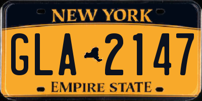 NY license plate GLA2147