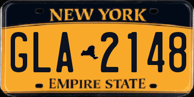 NY license plate GLA2148