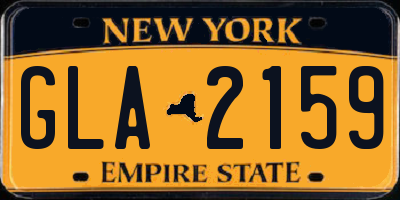 NY license plate GLA2159