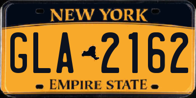 NY license plate GLA2162
