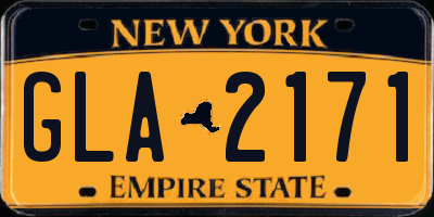 NY license plate GLA2171