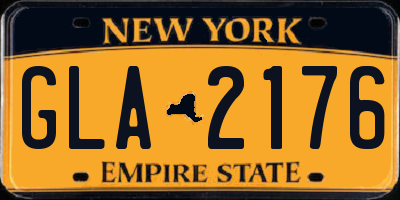 NY license plate GLA2176