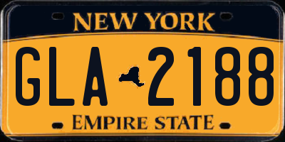 NY license plate GLA2188