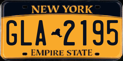 NY license plate GLA2195