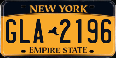 NY license plate GLA2196