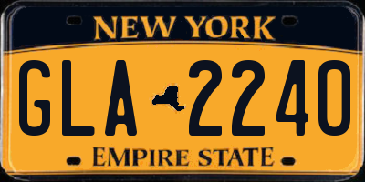 NY license plate GLA2240