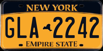 NY license plate GLA2242