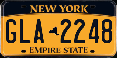 NY license plate GLA2248