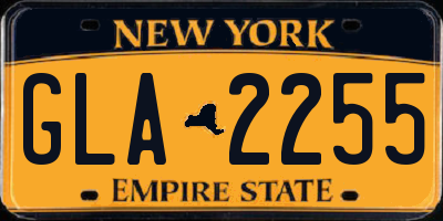 NY license plate GLA2255