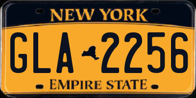 NY license plate GLA2256